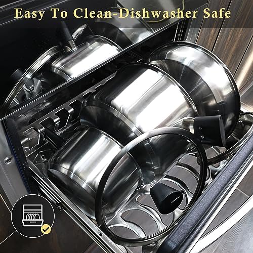 Meythway πππππππ Stainless Steel Pots and Pans Set Non Toxic, 6PCs Kitchen Cookware Sets with Stay-Cool Handles, Non-Stick, Dishwasher Safe&Compatible with All Stovetops(Gas,Electric&Induction) - Image 8